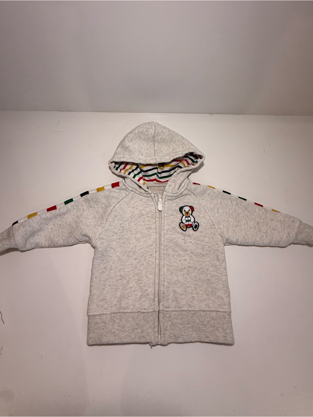 Hudson’s Bay Bear Full-Zip Hoodie | 0-6 Months | HBC Stripes